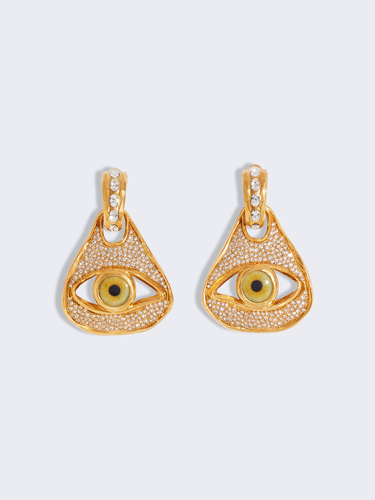 Rhinestones eye earrings