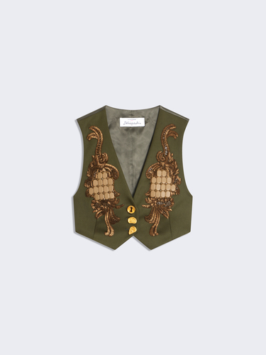 Gilet Court Broderies