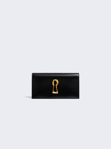 Leather keyhole clutch